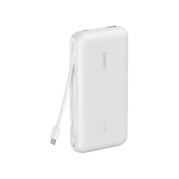 Belkin White / Brand New / 1 Year Belkin, BPB024HQBK/BL/PK/WH Boost Charger 20K Power Bank with Integrated USB-C Cable