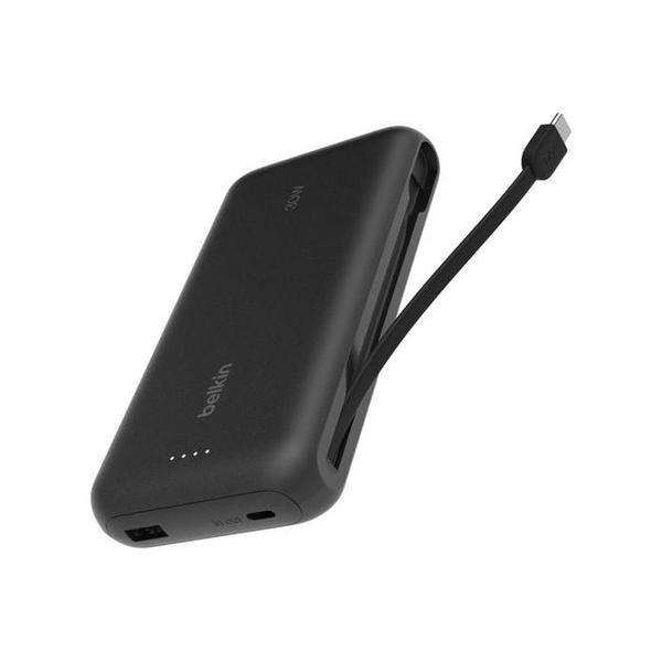 Belkin Black / Brand New / 1 Year Belkin, BPB024HQBK/BL/PK/WH Boost Charger 20K Power Bank with Integrated USB-C Cable