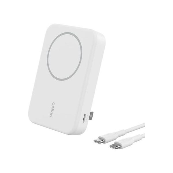 Belkin White / Brand New / 1 Year Belkin, BPD008BTWH/BK BOOSTCHARGE PRO Magnetic Wireless Power Bank with Qi2 15W 10K