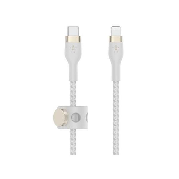 Belkin White / Brand New / 1 Year Belkin, CAA011BT1MBK/WH Boost charge Pro Flex USB-C Cable with Lightning Connector -1M