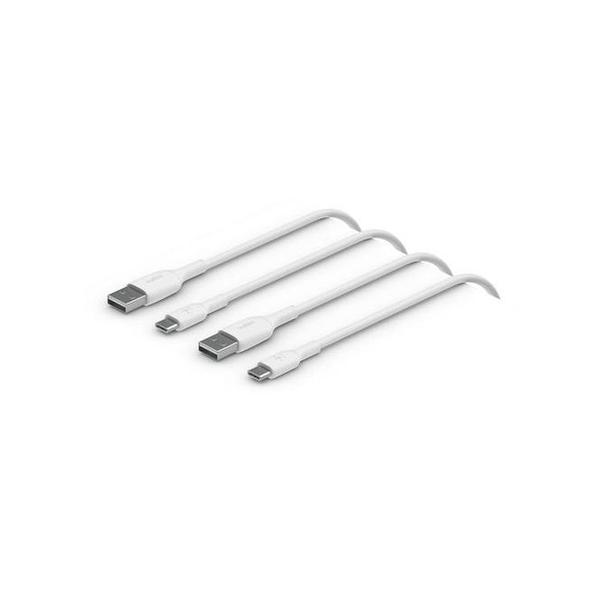 Belkin White / Brand New / 1 Year Belkin, CAB001BT1MWH-2PK Boost charge Usb Pvc Cable 1 M Usb 2.0 Usb A Usb C - 2 Pack