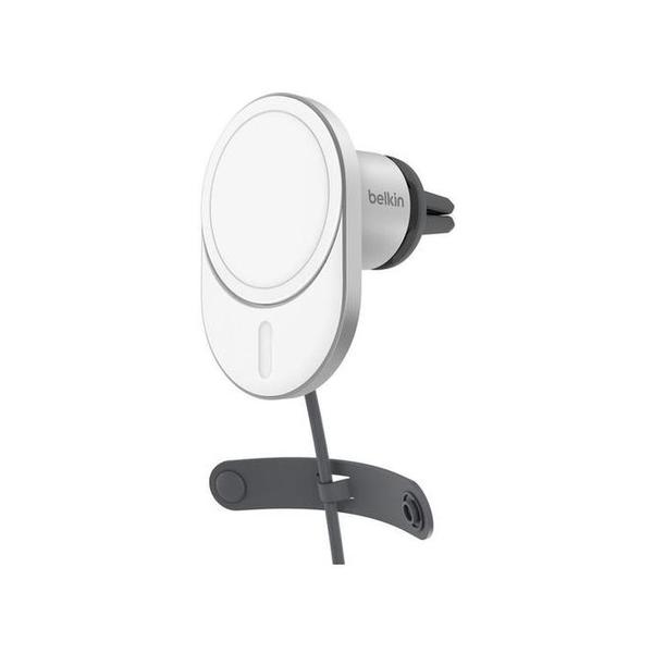 Belkin Gray / Brand New / 1 Year Belkin, WIC008BTGR Wireless Car Charger with Official MagSafe Charging 15W