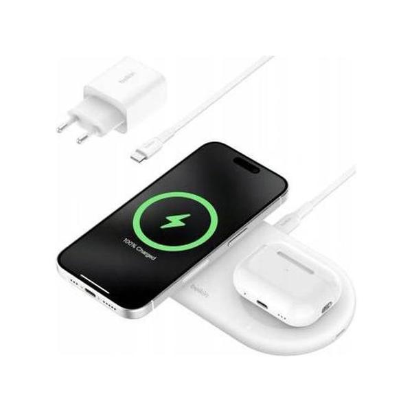 Belkin Communications White / Brand New / 1 Year Belkin, WIZ021VFBK/WH BoostCharge 3-in-1 Wireless Charging Pad with USB-C