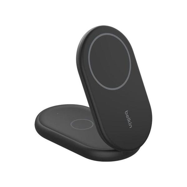Belkin Communications Black / Brand New / 1 Year Belkin, WIZ028VFBK/WH BoostCharge Pro 2-in-1 Magnetic Wireless Charging Stand with Qi2 15W