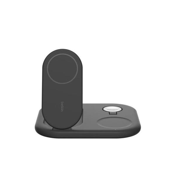 Belkin Communications Black / Brand New / 1 Year Belkin, WIZ029VFBK/WH BoostCharge Pro 3-in-1 Magnetic Foldable Wireless Charging Stand with Qi2 15W