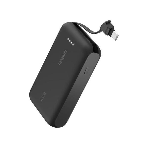 Belkin Electronics Accessories Black / Brand New / 1 Year Belkin, BPB021HQBK BOOSTCHARGE 10K Power Bank with Integrated USB-C Cable