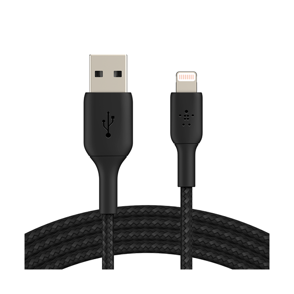 Belkin Electronics Accessories Black / Brand New Belkin, CAA002BT3MBK, BoostCharge Braided Lightning to USB-A Cable, 15cm / 6in
