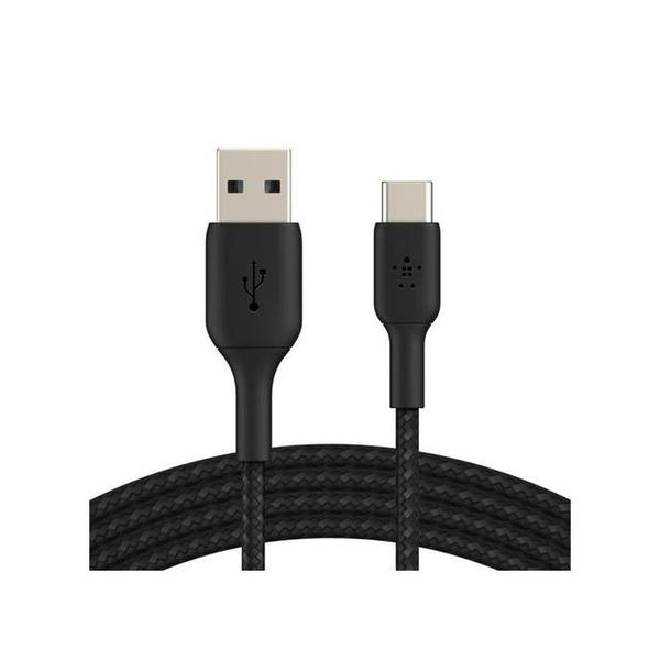 Belkin Electronics Accessories Black / Brand New / 1 Year Belkin, CAB002BT1MBK BoostCharge Braided USB-C to USB-A Cable 1m