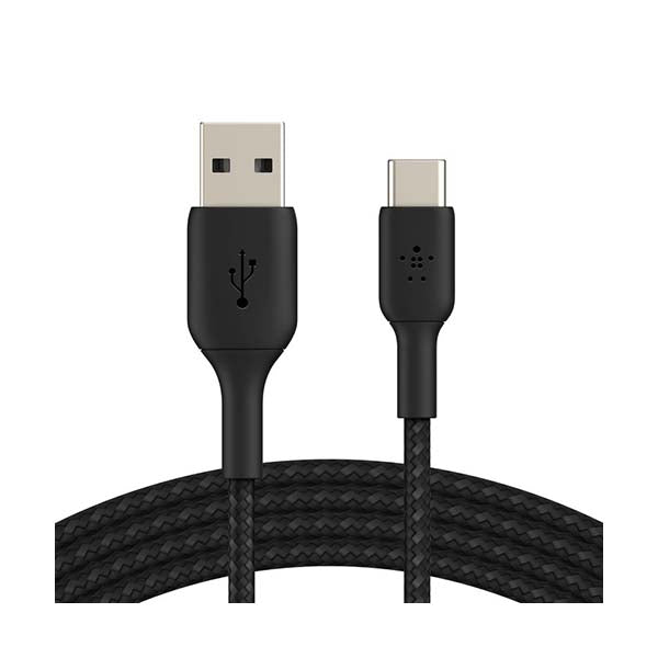 Belkin Electronics Accessories Black / Brand New Belkin, CAB002BT2MBK, BoostCharge Braided USB-C to USB-A Cable, 1m / 3.3ft