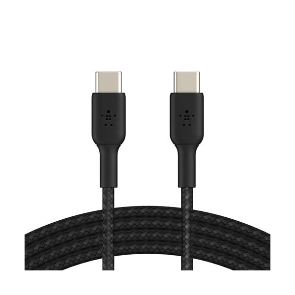 Belkin Electronics Accessories Black / Brand New Belkin, CAB004bt1MBK, BoostCharge Braided USB-C to USB-C Cable, 1m / 3.3ft