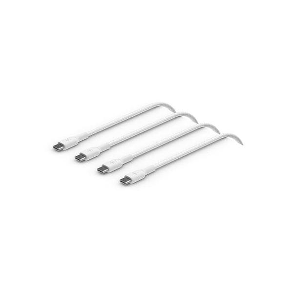 Belkin Electronics Accessories White / Brand New / 1 Year Belkin, CAB004bt1MWH-2PK Boost Charge Braided USB-C to USB-C Cable 60W, 1M