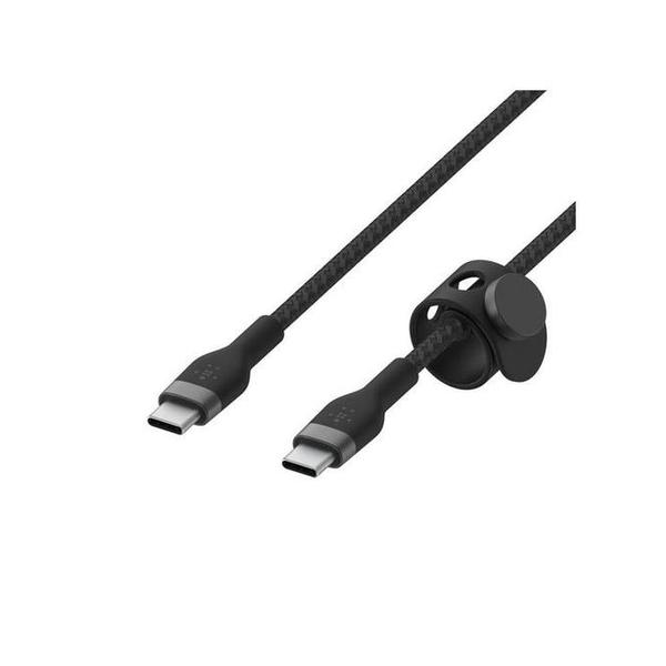 Belkin Electronics Accessories Black / Brand New / 1 Year Belkin, CAB011BT1MBK/WH BoostCharge Pro Flex USB-C to USB-C Braided Silicone Cable 1m