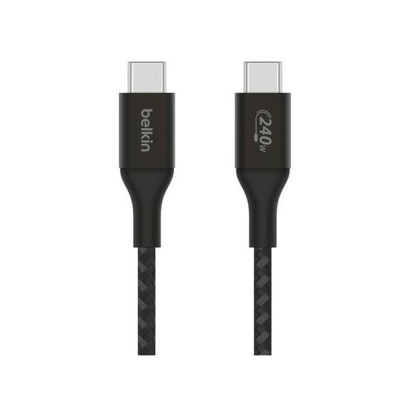 Belkin Electronics Accessories Black / Brand New / 1 Year Belkin, CAB015BT2MBK BoostCharge USB-C to USB-C Braided Cable 240W 2m
