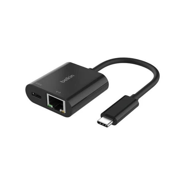 Belkin Electronics Accessories Black / Brand New Belkin, INC019BTBK USB-C to Ethernet + Charge Adapter 100W