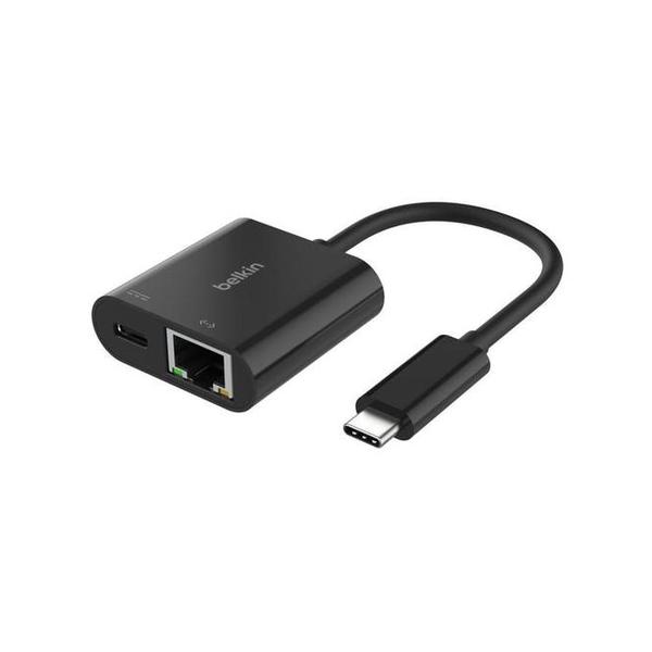 Belkin Electronics Accessories Black / Brand New / 1 Year Belkin, INC019BTBK USB-C to Ethernet + Charge Adapter 100W