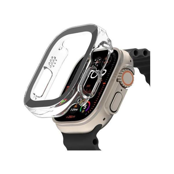 Belkin Electronics Accessories Transparent / Brand New Belkin, OWA001zzCL ScreenForce TemperedCurve 2-in-1 Screen Protector for Apple Watch Ultra & Ultra 2 w/Protective Bumper - Tempered Glass Screen Protector, Apple Watch Accessories - Clear