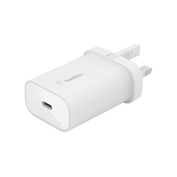 Belkin Electronics Accessories White / Brand New / 1 Year Belkin, WCA004VFWH Boost Charge 25W Mains Charger with PPS USB-C Power Delivery, Fast Charging for iPhone, Samsung, Galaxy Tab, iPad, etc