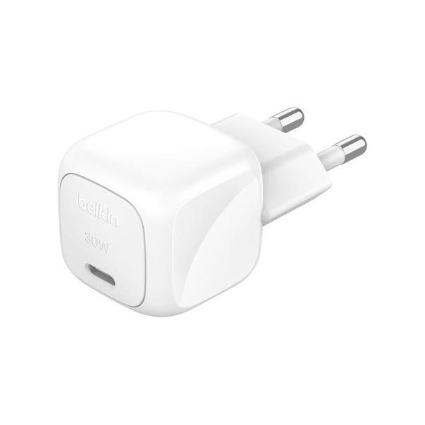 Belkin Electronics Accessories White / Brand New / 1 Year Belkin, WCA008KQWH BoostCharge 30W USB-C Cube Wall Charger with PPS