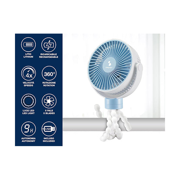 Mini ventilateur avec clip - Beper