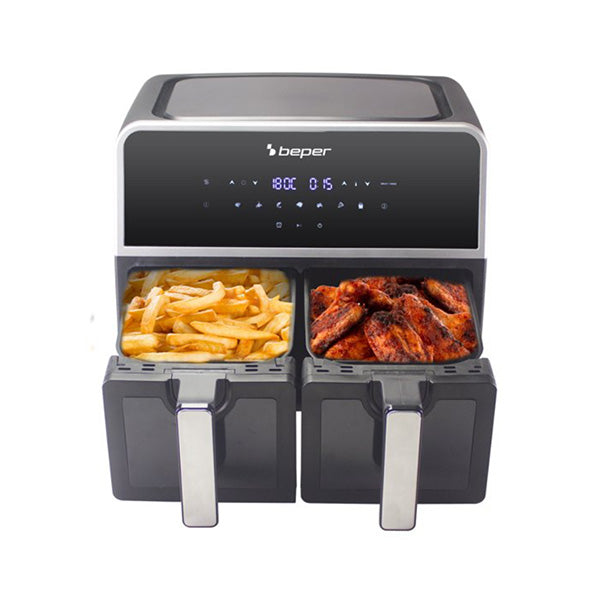 Beper Kitchen & Dining Black / Brand New / 1 Year Beper, 9 Liter Double Basket Air Fryer, P101FRI090