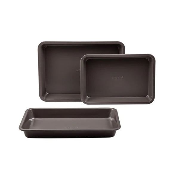 Bergner Kitchen & Dining Black / Brand New Bergner, Set of 3, Roaster Pan Carbon Steel - BG-37193-CO