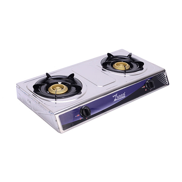 Besse Kitchen & Dining White / Brand New Besse Electric Gas Stove Double Burner Stainless Steel - 2050A