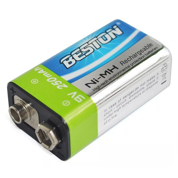 Beston Electronics Accessories Silver / Brand New Beston Rechargeable Battery 9V 250 mAh