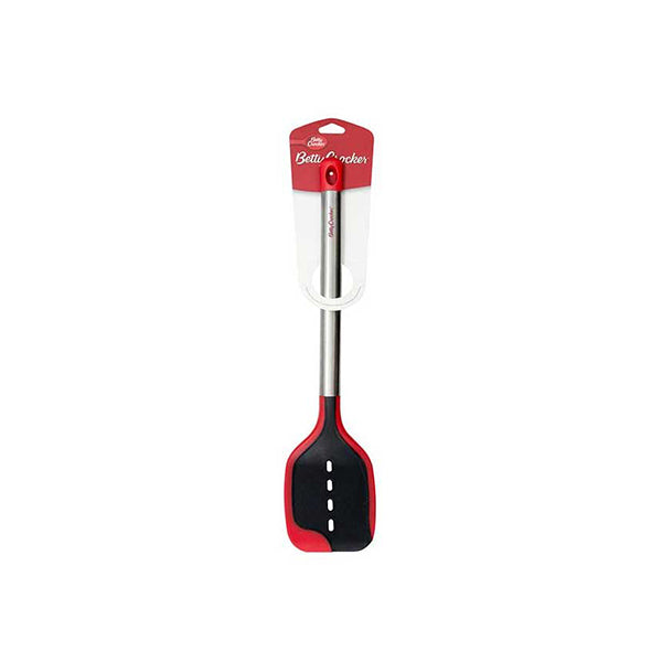 Betty Crocker Kitchen & Dining Black/silver / Brand New Betty Crocker, BC4068, Nylon/Silicone Slotted Turner/SS Handle