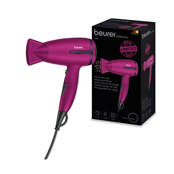 Beurer Personal Care Pink / Brand New / 1 Year Beurer HC 25 Travel Hair Dryer - Limited Edition - BEU60017