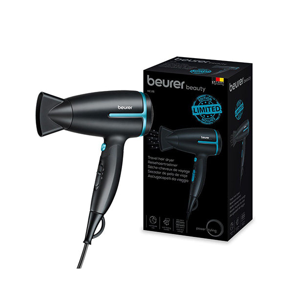 Beurer Personal Care Black / Brand New Beurer Travel Hair Dryer: Folding with Volt Switchover, HC25 LE - Limited Edition