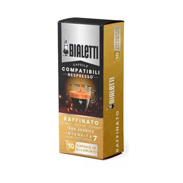 Bialetti Beverages Brand New Bialetti, 10 Pcs Nespresso Compatible Capsules, Raffinato - 096080350