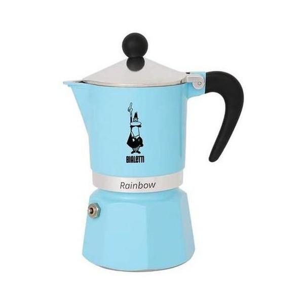 Bialetti Kitchen & Dining Bialetti 0005043/NP Rainbow 6 Cups Light Blue Coffee Maker with Patented Safety Valve,BIA0005043