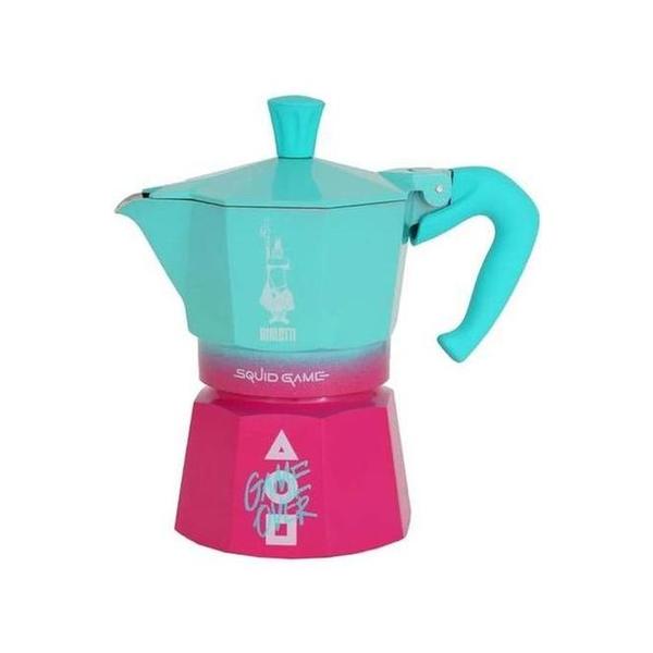 Bialetti Kitchen & Dining Bialetti 0005391 Moka Express Squid Game 3 Cups blue and pink color,BIA0005391