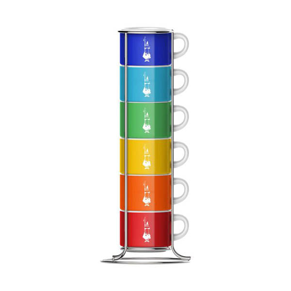 Bialetti Kitchen & Dining Multicolor / Brand New Bialetti, 6 Pcs Stackable Cups - TAZZ110