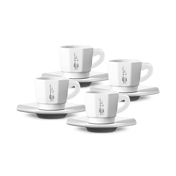 Bialetti Kitchen & Dining White / Brand New Bialetti, Moka Espresso Cups Set of 4 - RTATZ402