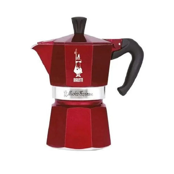 Bialetti Kitchen & Dining Red / Brand New / 1 Year Bialetti, Moka Express 3 Cups - 0009223