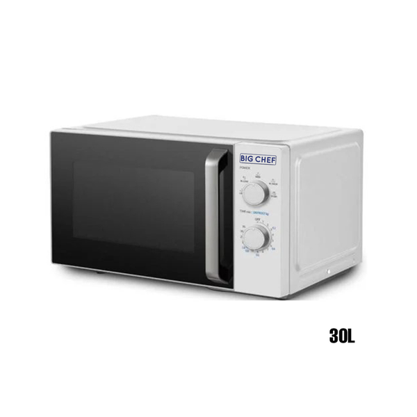 Big Chef Kitchen & Dining Big Chef Solo Mechanical Microwave  with 5 Power Levels – 30L MW30W