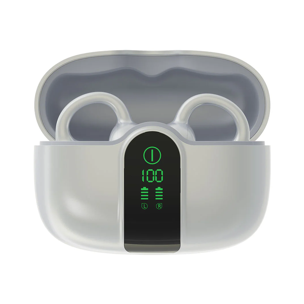 Blackview Audio White / Brand New / 1 Year Blackview AirBuds 15 IPX5 Waterproof LED Display Bluetooth 6.0 Clip-on OWS Earbuds