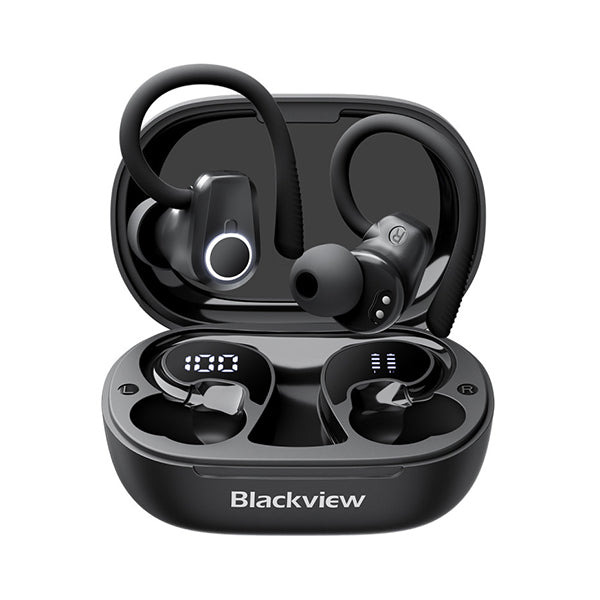 Blackview Audio Black / Brand New / 1 Year Blackview Airbuds 60 Bluetooth True Wireless Headset with Mic IPX4 Waterproof 500mAh Battery Charging Case Sports Headset