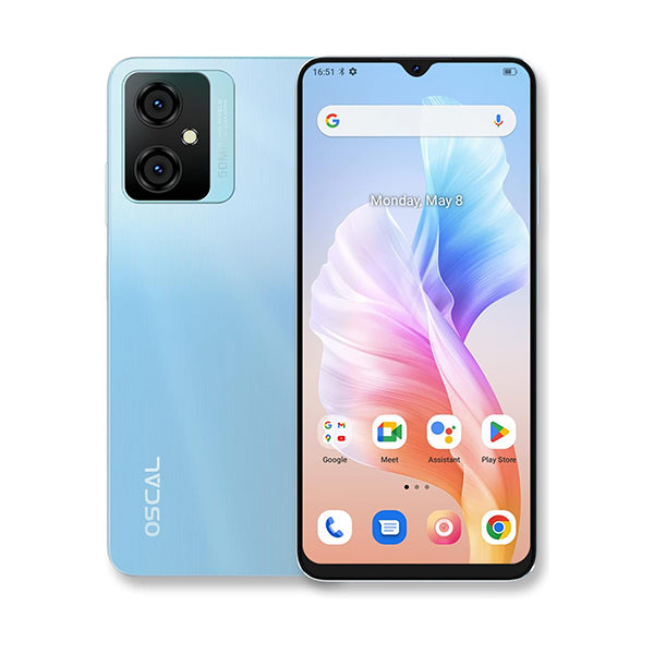 Blackview Communications Summer Sky Blue / Brand New / 1 Year Blackview Oscal C70 6GB RAM + 6GB Extended Memory (Total of 12GB) 128GB Storage + 100 Days Screen Replacement Warranty