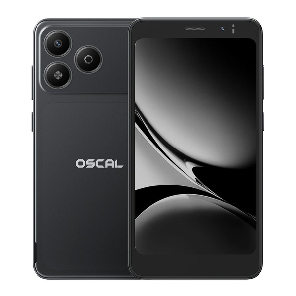 Blackview Communications Black / Brand New / 1 Year Blackview Oscal Flat 3C Mini 12GB/32GB (9GB Extended RAM) + 180 Days Screen Replacement Warranty + Free Flip Cover + Screen Protector