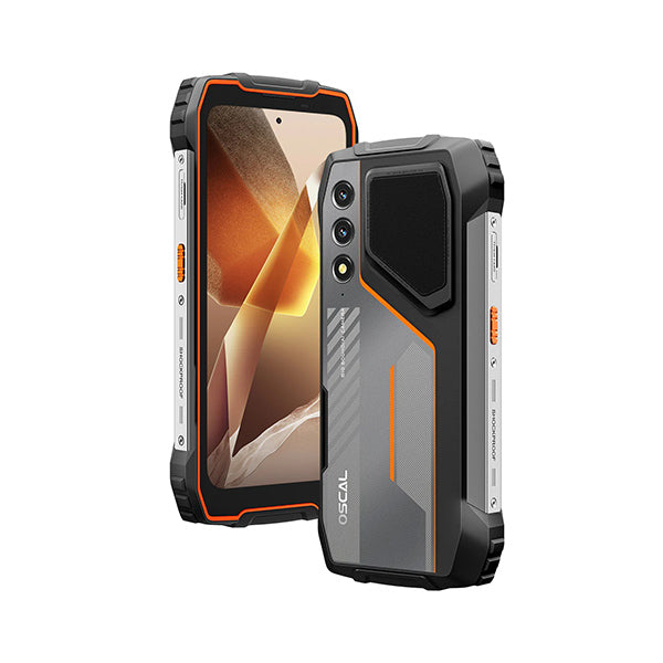 Blackview Communications Orange / Brand New Blackview Oscal Pilot 1 18GB/256GB (12GB Extended RAM) Stereo Loud Speaker & Dual-LED Flashlight Ruggedized Smart Phone