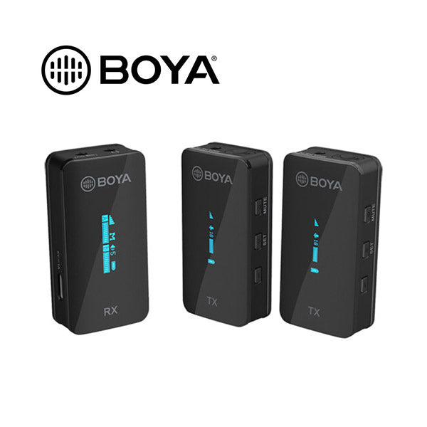 Boya Audio Black / Brand New Boya, BY-XM6-S2 Digital Camera-Mount True-Wireless 2-Person Microphone System (2.4 GHz)