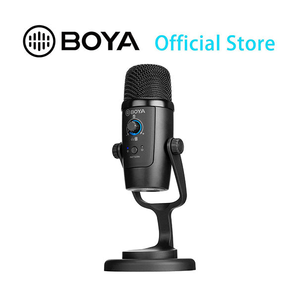 Boya Audio Black / Brand New Boya, USB Condenser Microphone, BY-PM500 USB Studio Microphone for Windows, Mac & PC, with Detachable Stand for Vocals, YouTube Streaming, Gaming, Conference Call, ASMR, Podcast Video Recording