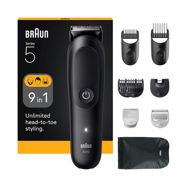 Braun Braun AIO5540 All-in-One Series 5 9-in-1 Grooming Kit with Ultra Sharp Blade - Black