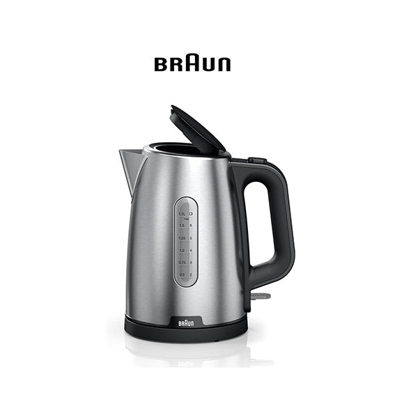 Braun Kitchen & Dining Braun WK 1500 BK PurShine Water kettle, 2200 Watts, 1.7L Capacity, Black, Stainless Steel