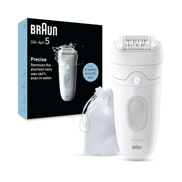 Braun Personal Care Braun Epilator Silk-épil 5, Hair Removal Device, Women Shaver & Trimmer, Wet and Dry, Includes Skin Contact Cap, SE5011