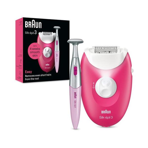 Braun Personal Care Braun Silk-épil 3 Epilator Removes Even Short Hairs From The Root Smart Light, Bikini Styler Included SE 3-202