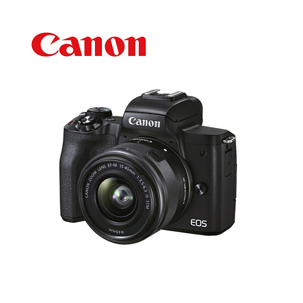 Canon Cameras Black / Brand New / 1 Year Canon EOS M50 Mark II Mirrorless Camera with 15-45mm Lens