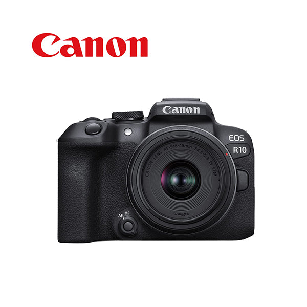 Canon Cameras Black / Brand New / 1 Year Canon EOS R10 with RF-S18-45mm Lens